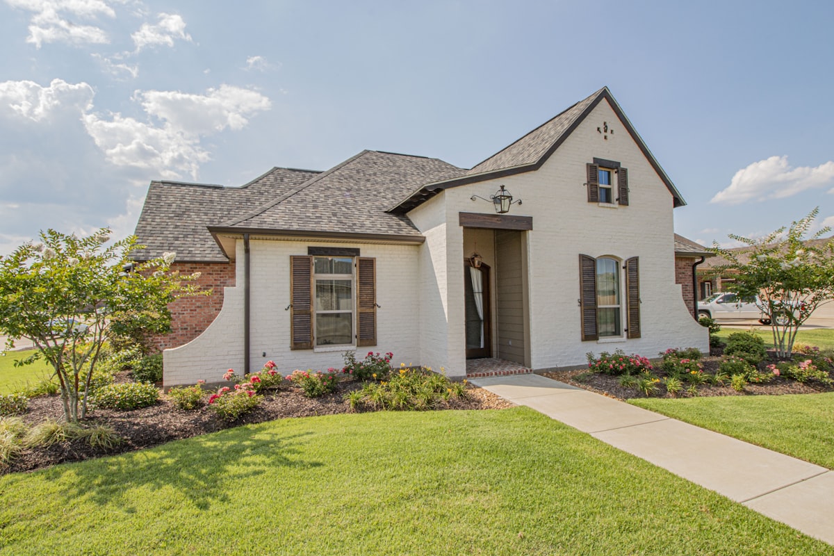 Home landscaping left intact after a trenchless underground line installation